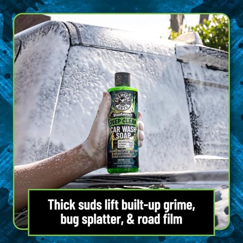 Chemical Guys, High Impact Deep Cleaning Car Wash Soap, High Suds, 1 Gallon | High-lubricity suds lift dirt and grime from paint, wheels and exterior, gentle in cannons or buckets, bubble gum scent - size: 128 Fl Oz (Pack of 1)