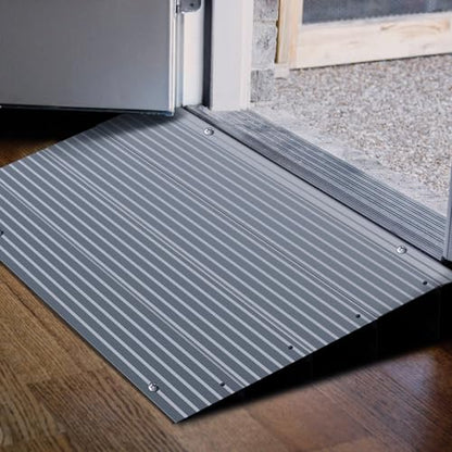Nilight Door Threshold Ramp, 4" Rise Portable Aluminum Wheelchair Door Entry Ramps for Sheds Doorways Home Steps - size: 4" Rise