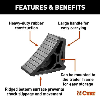 CURT 22801 HD Wheel Chock (Bulk) - size: Single
