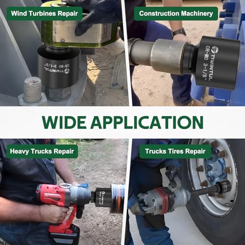 3-1/8" Impact Socket 1" Drive, Deep 6 Point CR-MO for Semi-Truck | Heavy Duty Socket for High Torque Impact Wrench, Heavy Duty Socket for Construction, Oilfield & Wind Power Maintenance - size: 3-1/8"(1 PCS)