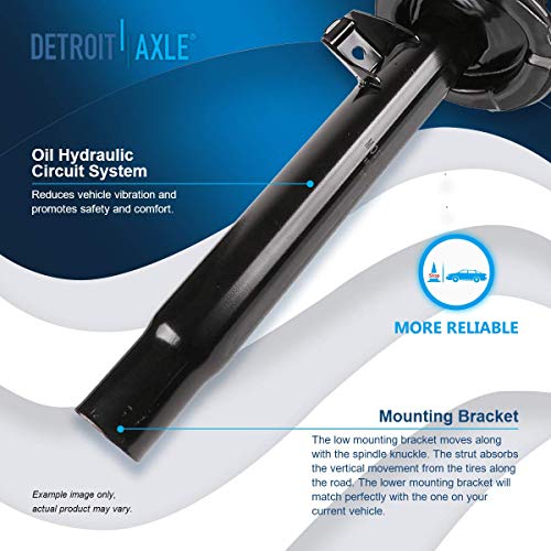 Detroit Axle - Front Struts for BMW 320i 323Ci 323i 325Ci 325i 328Ci 328i 330Ci 330i, 2 Struts w/Coil Spring Assembly Ready Struts Shocks Replacement Suspension [Models without Sport Suspension] - size: 171581_171582/PAIR