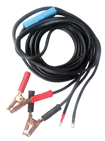 ATD Tools 7974 – 25 ft 4 Gauge Copper Plug-in Booster Cables, 600 Amp Heavy-Duty Professional Battery Jumper Cables