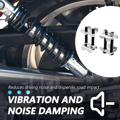4PCS Coil Spring Compressor Tool,2 Way Adjustable Strut Spring Compressor for Lifting 1" to 2",Carbon Steel Car Accessories Coil Spring Spacer for Vibration&Noise Reduction