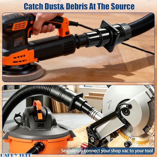 Universal Tool Adapter Attachment for Shop Vac Wet/Dry Vacuum Connects to Power Tools 2-1/2" Integrated Hose Adapters for Dust Collector for Saw and Sander - size: 1 Pack