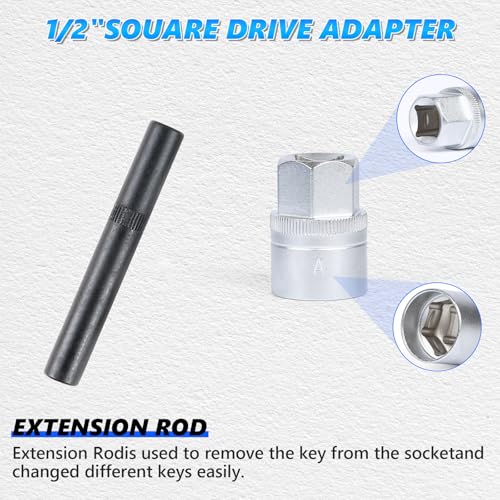 BELEY 22PCS Wheel Locking Nut Key Kit Compatible with Audi Series | A-X Automotive Spline Wheel Anti-Theft Screws Remover & Socket Keys Kit - style: 22pcs for Audi