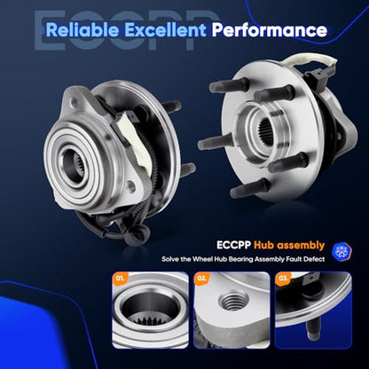 ECCPP 515003 Wheel Bearing Hub Assembly for Mercury Mountaineer 1997-2001 | for Ford Explorer Sport Trac 2001-2005 5 lugs w/ABS Sensor Pre-Greased Sealed - size: 515003