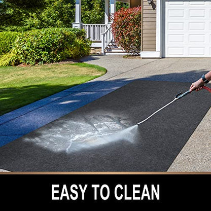 TREETONE Oil Spill Mat, 7.4 x 8.4 Feet, Premium Absorbent Oil Pad. Contains Liquids, Protects Garage Floor from Spills, Drips, Splashes and Stains. Washable, Reusable, Waterproof Rubber Parking Mats - size: 7.4 x 8.4 Feet