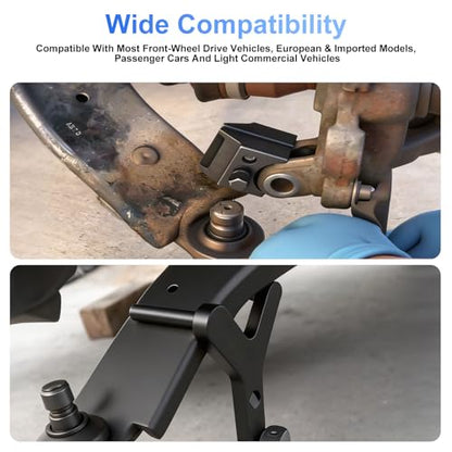 2PCS Strut Spreader Tool & Lower Control Arm Prying Tool, Suspension Tool Kit for FWD, Import & Domestic Vehicles, Heavy Duty Steel for Shock & Suspension Removal