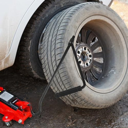 Foldable Scissor Jack Handle Car Jack Hand Rocker for Round Solid Shaft Portable Tools for Tire Change Trunk Storage and Roadside Vehicle Maintenance