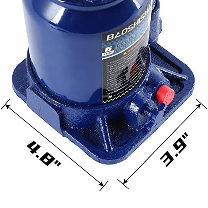 BAOSHISHAN 6 Ton Double Ram Bottle Jack 6.3" to 15.75" Lift Range | Heavy-Duty Hydraulic Lifting, Welded Steel Frame, Built-in Safety Valve, for SUV Truck RV - size: 6 Ton without Case