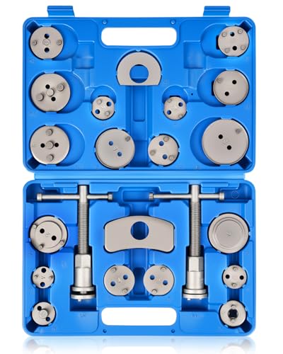 DAYUAN Disc Brake Caliper Piston Rewind Tool Kit Set | 22Pcs Brake Caliper, For Almost Cars Trucks And Four-Wheel Drive Vehicles, Precise Piston Compression, Magnetic Head - size: 22Pcs-Blue