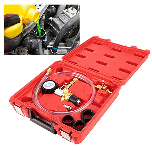 Car Radiator Coolant Refill Purging Kit, Vacuum Cooling System Tool Kit, Fast Connector Evacuation & Leak Test Kit for Automotive Cooling System Maintenance