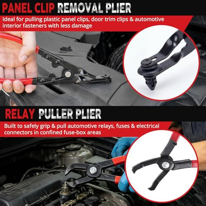 10PCS Fuel Line Disconnect Tool, Electrical Disconnect Pliers, Automotive Electrical Disconnect Pliers Kit for Cars, Trucks & SUVs with Storage Bag