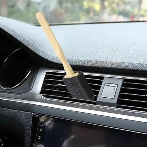 Car Air Vent Cleaning Brush Set Soft Sponge Detailing Tool for AC Grille Dashboard Dust Removal Auto Interior Cleaner Kit 14cm(5Pcs) - size: 5Pcs