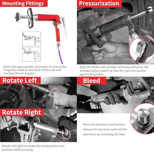24PCS Pneumatic Brake Caliper Piston Wind Back Compression Spreading Tool Kit for Brake Pad Replacement, Heavy Duty Brake Piston Caliper Compression Tool Set with 22 Adapters Fits Most Vehicles - size: 24PCS Pneumatic Brake Caliper Compression Tool