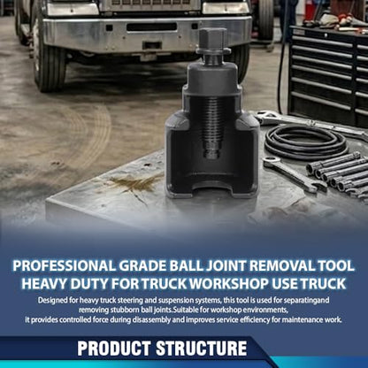 PIT66 39mm Ball Joint Removal Tool Heavy Duty Ball Joint Splitter Separator Extractor Compatible with Scania Benz MAN Hino Black