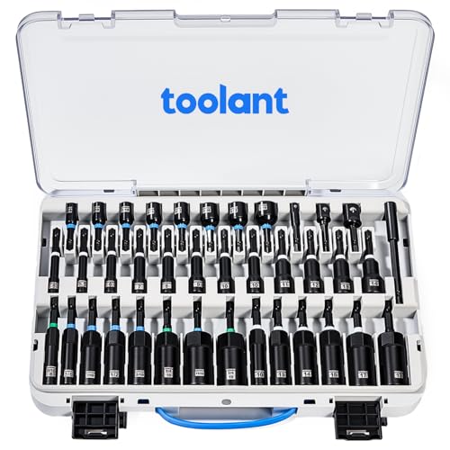toolant Magnetic Nut Driver Set, 38-Piece | Strengthened magnetic retention, easier screw pickup, impact-driver use, repeated-use fastening, multi-size set - size: 38 Piece
