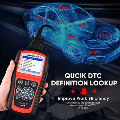 Autel AutoLink AL619 OBD2 Scanner, 2026 ABS SRS CAN Diagnostic Tool | Read/Erase Codes, Check Engine Light, OBDII Live Data & DTC Library | Upgrade for AL519, ML519, ML619 (Vehicle-Specific)