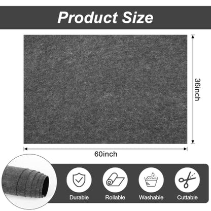 3pcs Garage Floor Mat Oil Spill Mat for Under Car, 36x60in Absorbent Oil Drip Pan, Reusable Oils Pads with PE Backing, Protects Driveway from Leaks & Stains, Deep Gray