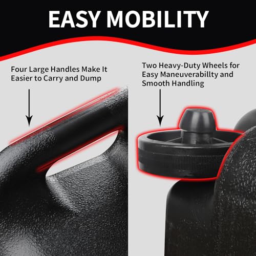 AAIN 15-Gallon Oil Drain Pan, 58-Quart Large Opening | Sealing Cap| Leak-Resistant Design| Screw Vent| Smooth Oil Pouring| Car & Truck Maintenance| Black