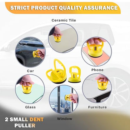 Paintless Dent Repair Kit – 7-Piece Car Dent Puller Set with Suction Cups, Polishing Pad & Cleaning Accessories for Auto Body Dents & Scratches