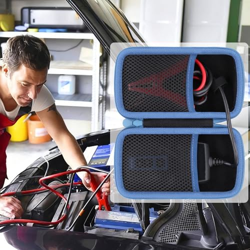 khanka Hard Case for TOPDON BT100 12V Car Battery Load Tester,Black | EVA Hard Shell, Mesh Pocket Accessory Storage, Workshop Tool Storage, Elastic Strap Fixation, Protective Case Only - style: for TOPDON BT100