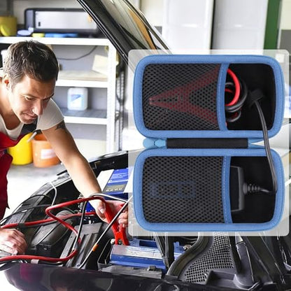 khanka Hard Case for TOPDON BT100 12V Car Battery Load Tester,Black | EVA Hard Shell, Mesh Pocket Accessory Storage, Workshop Tool Storage, Elastic Strap Fixation, Protective Case Only - style: for TOPDON BT100