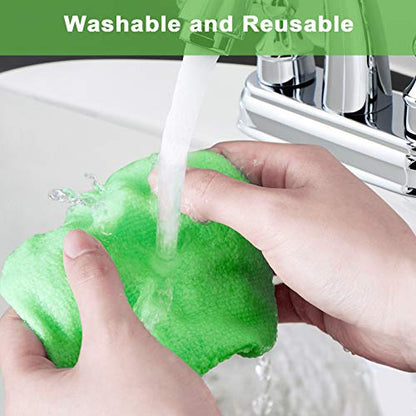 Frienda 2 Set Windshield Cleaner Tool Inside Car Windshield Cleaning Wand Auto Window Cleaner with Detachable Handle, 8 Reusable Microfiber Pads and 2 Spray Bottles for Car Interior(Gray, Green) - color: Gray, Green