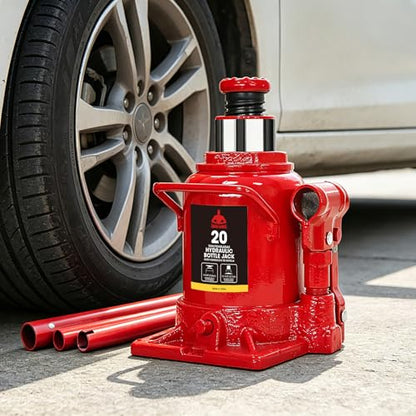 Jack Boss Bottle Jack 20 Ton (40,000 LBs) Hydraulic Car Jack, Fit for Auto Truck Repair and House Lift, AS92007A-JB - size: 20T