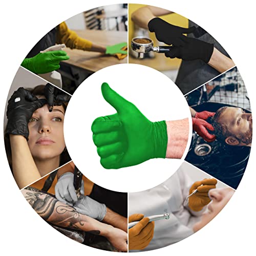L3 Level 3 Nitrile Gloves - Professional Heavy Duty Disposable Gloves - Latex Free - Fits Snug - Box of 100 - color: Lime, size: X-Large (Pack of 100)
