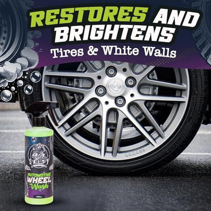 Salty Captain Car Wheel Cleaner 16.9oz – Powerful Wheel Wash Spray for Cars, Trucks, SUVs, Motorcycles & RVs – Tough on Brake Dust & Grime while Safe for Paint & Tires – Premium Quality & Easy to Use