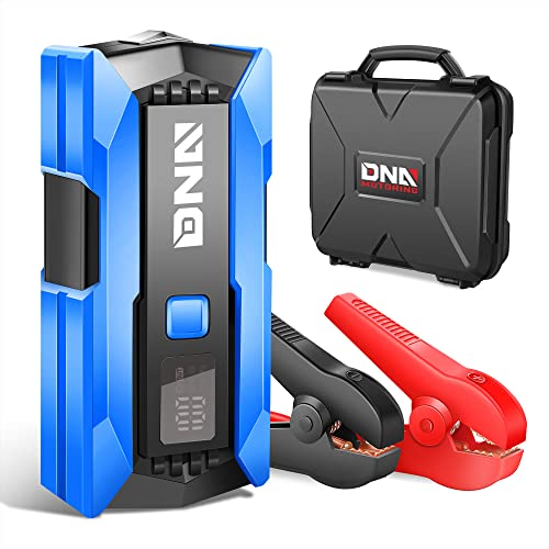 DNA Motoring 12V 2000A Peak Multi-Function Portable Car Battery Jump Starter for Up to 8.0L Gas / 6.3L Diesel Engine, with Carry Case,Blue/Black, TOOLS-00277 - color: Blue, style: 2000A Peak