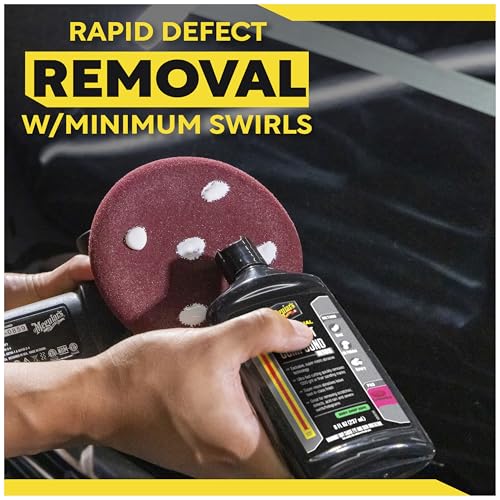 Meguiar’s Mirror Glaze M105 Ultra-Cut Compound, Car Rubbing Compound for Removing Scratches and Heavy Swirls While Adding Shine, Safe and Effective on All Glossy Car Paint and Clear Coats, 8 oz - size: 8 Oz, style: Ultra-Cut Compound