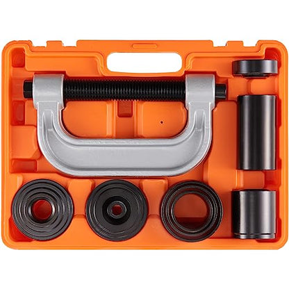 VEVOR Ball Joint Press Kit, 10 pcs Tool Kit, C-Press Ball Joint Remove and Install Tools, for Most 2WD and 4WD Cars, Heavy Duty Ball Joint Repair Kit for Automotive Repairing - style: 10 PCS