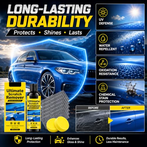 2Pack Nanopolix Car Scratch Remover, Quick Fix Removal Paste for Deep Scratches,Nano Ultimate Car Cloth All Paint Colors Polishing Kit