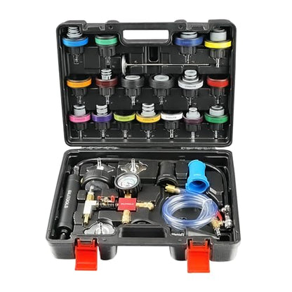 BILITOOLS Radiator Coolant Pressure Tester & Vacuum Refill Kit and Spill Free Coolant Funnel Kit