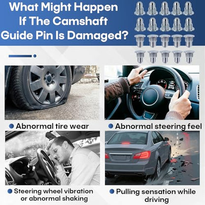 20 Pcs Camber Alignment Guide Pins Compatible with Chevrolet Silverado 1500/2500/3500 GMC Sierra 1500/2500/3500 Tahoe Suburban Yukon Cadillac Escalade Hummer H2 H3 Suspension Systems - size: 20 pack