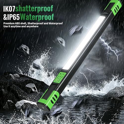 Underhood Magnetic Work Light for Mechanics, 4 Modes 2700K-6500K LED, 7800mAh 12H Battery, IP65 Waterproof, USB-C Rechargeable Hood Light for Car Repair/Garage/Emergency (Green) - color: Green