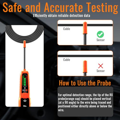 ATDIAG Automotive Wire Tracer & Electrical Tester – Open & Short Finder Tool, Circuit Breaker Tester, Fault Probe & Cable Tracker with Indicator Light DC 6-42V