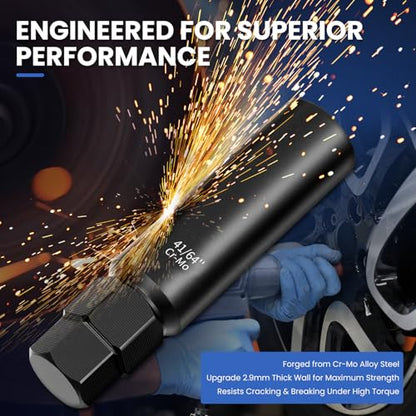 8PCS Spline Lug Nut Socket Set, CR-MO Universal Wheel Lock Removal Tool & Master Key Kit for Automotive Locking Lug Nuts, 5/6/7/12 Spline - size: 8PCS Spline Lug Nut Socket Set