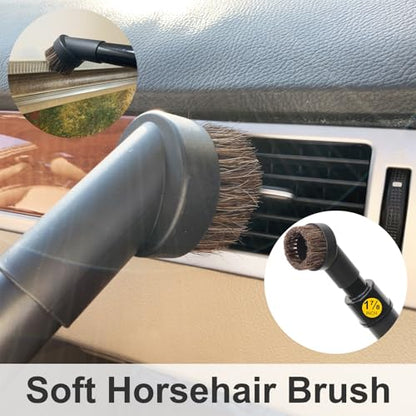 1-7/8" Wet Dry Vacuum Attachment Kit for Shop Vac, Dusting Brush Extension Hose Crevice Tool and Adapters, Compatible with Shop Vac Rigid Craftsman Vacmaster More 1 7/8" 1-3/8" 1-1/4" Vac Hoses