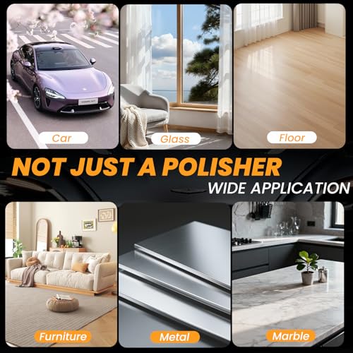 Cordless Car Buffer Polisher Machine, 28 PCS Complete Set & 2X21V Batteries | 6 Variable Speeds Random Orbital Polisher For Car Detailing, Scratch Removal, Waxing & Repair