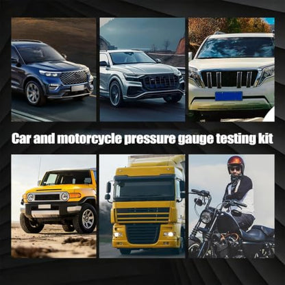 Compression Tester Automotive 300 Psi Quick Connection | Engine Cylinder Compression Tester for Car Truck Sedan Pickup Truck Trailer RV Motorcycle