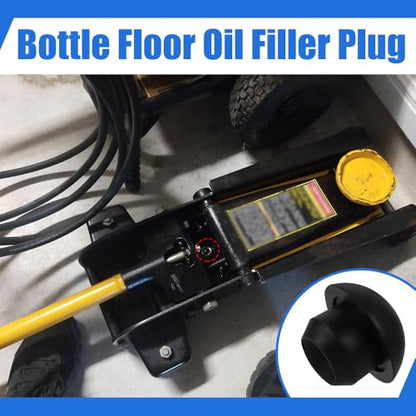 6PCS Bottle Jack Floor Jack Oil Filler Plug, 8mm Rubber Hydraulic Oil Filler Plug Bung, Universal Replacement Accessories Horizontal Jack Top Pressure Rod for Oil Reservoir Filler Hole (Black)