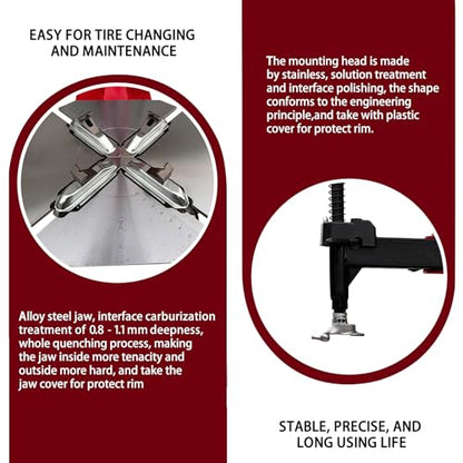 KATOOL 2.0HP Bead Blaster 24" Clamping Tire Changer Machine with 4 Aluminum Pedal KT810 Wheel Changer Tire Changer Machine Garage Equipment Auto Repair
