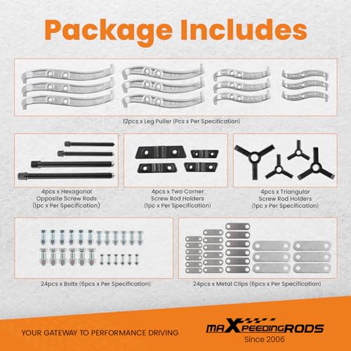 maXpeedingrods Gear Puller Set, Reversible 2 Jaw & 3 Jaw Hub Puller Kit, 3" 4" 6" 8" Bearing Puller Set, External Internal Pulley Flywheel Puller Tool Steering Wheel Hub Removal Tool - style: 2/3 Jaw Puller