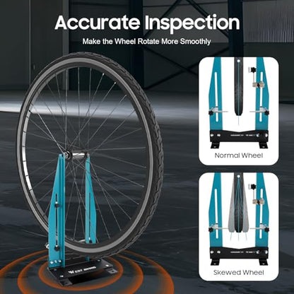 Professional Wheel Truing Stand for Bicycle Alignment Repair, Portable MTB & Road Bike Maintenance Tool, Adjustable for 27.5-29 inch Wheels