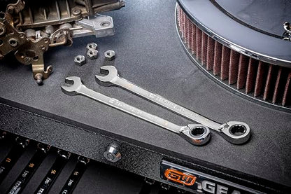 GEARWRENCH 16 Piece 90-Tooth 12 Point Metric Reversible Ratcheting Wrench Set | 86629 - style: 16 Pc Metric