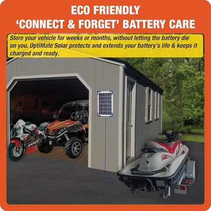 Optimate Solar Duo 10W, TM522-D1, 6-Step 12V / 12.8V 0.83A Weatherproof Solar Battery Saving Charger & maintainer - style: OptiMATE Solar DUO 12V / 12.8V charge controller with 10W Solar Panel