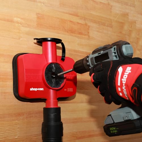 Shop-Vac Dust Collection Attachment, 2-in-1 Vacuum Dust Collection Attachment for Drilling, Fits 4 Hose Sizes (1-1/4", 1-1/2", 1-7/8", 2-1/2")